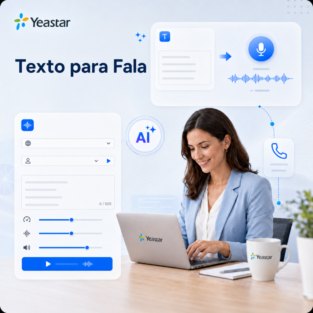 IA Yeastar convertendo texto em fala para URA